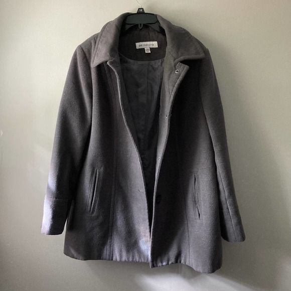 Liz Claiborne Gray Peacoat size XL - Picture 2 of 9